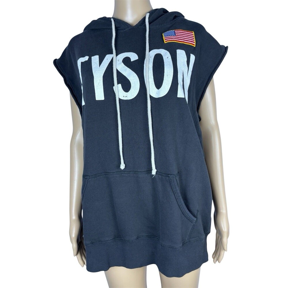 Roots Of Fight Boxing Iron Mike Tyson USA Flag Sleeveless Hoodie 1986 Men’s XL